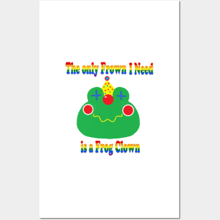 Frog clown! Frown! Posters and Art